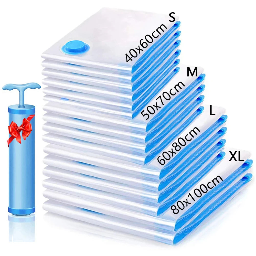 Vabena Vacuum Storage Bags for Clothes & Bedding - Space Saving Organizer