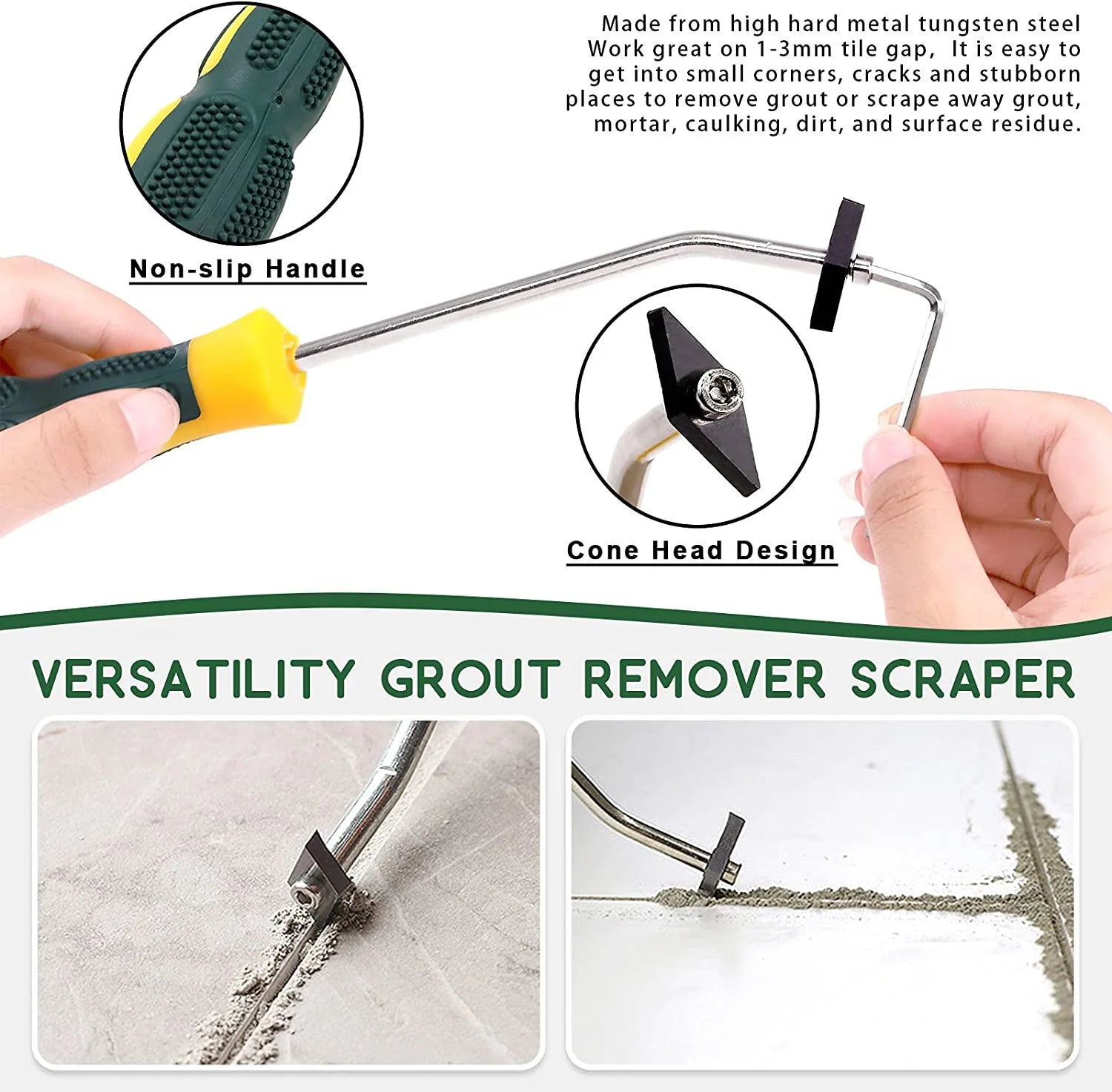 22-Piece Grout Removal Tool Kit - Tile Cleaning & Repair Set