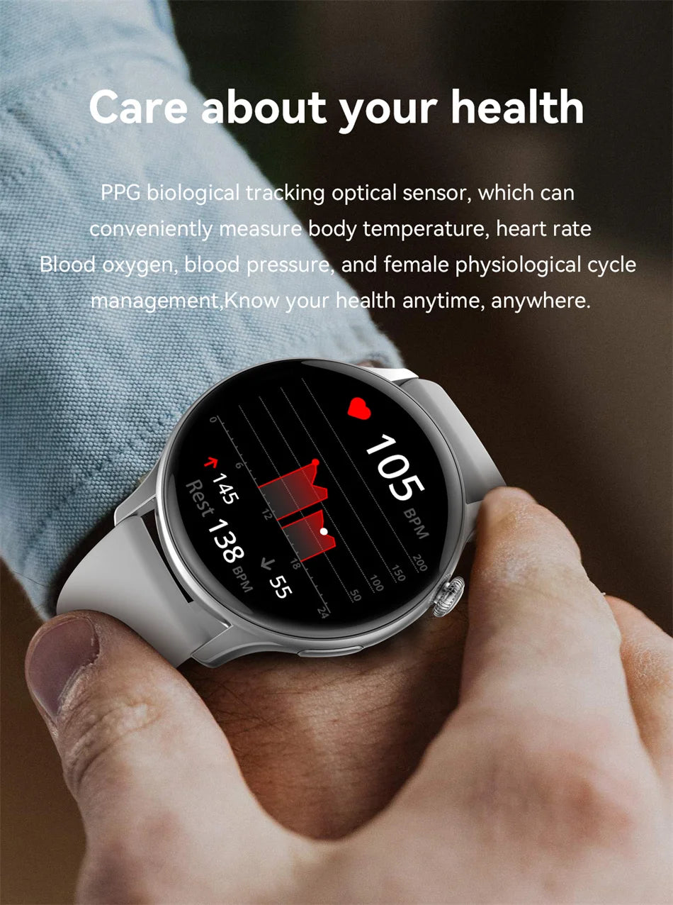Damski elegancki smartwatch amoled z gps i rozmowami bluetooth