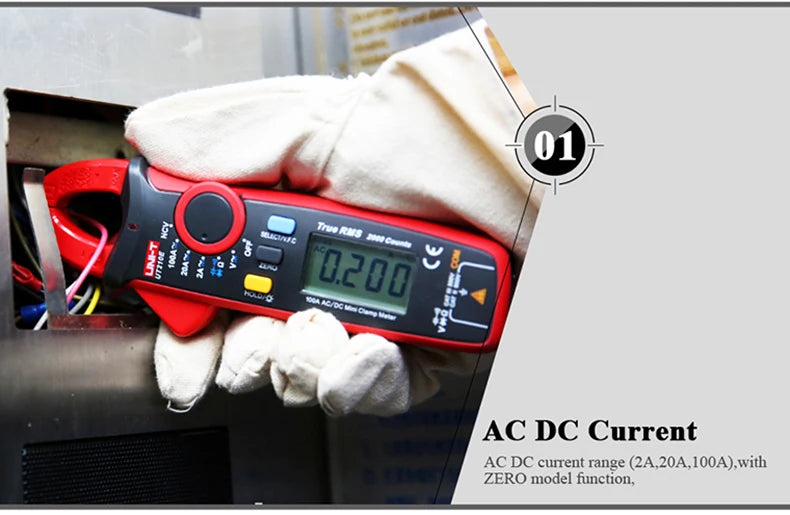 Cyfrowy miernik cęgowy uni-t ut210e/ut210d | amperomierz ac/dc | multimetr true rms dla elektryków i hvac