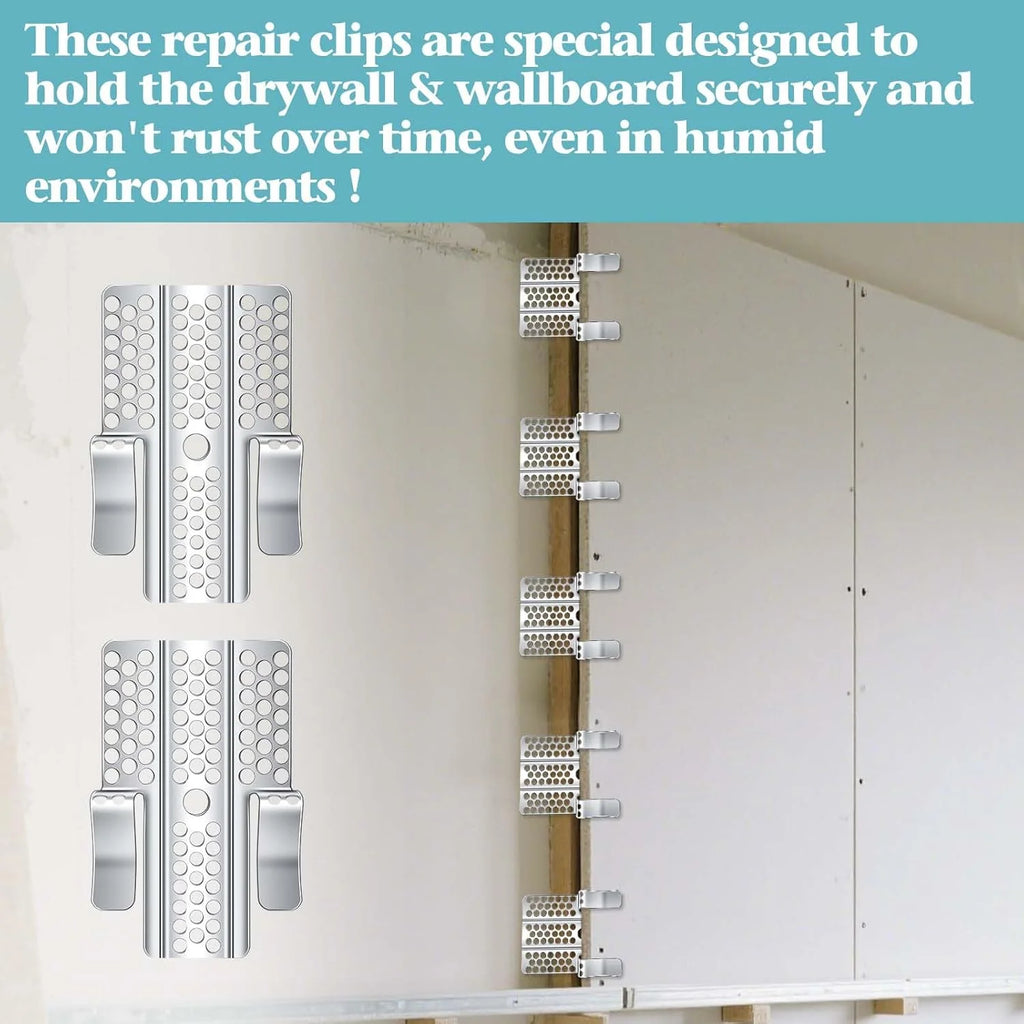 Heavy-Duty Drywall Repair Clips with Screws - Easy Wall Patch & Durable Fastener Solution (10/20pcs)
