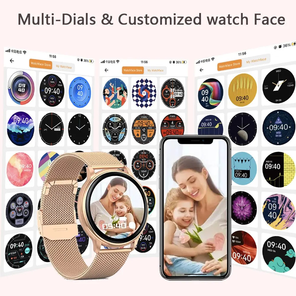 Mevaden inteligentne zegarki z rozmowami bluetooth, indywidualnymi tarczami i trackerami fitness y22