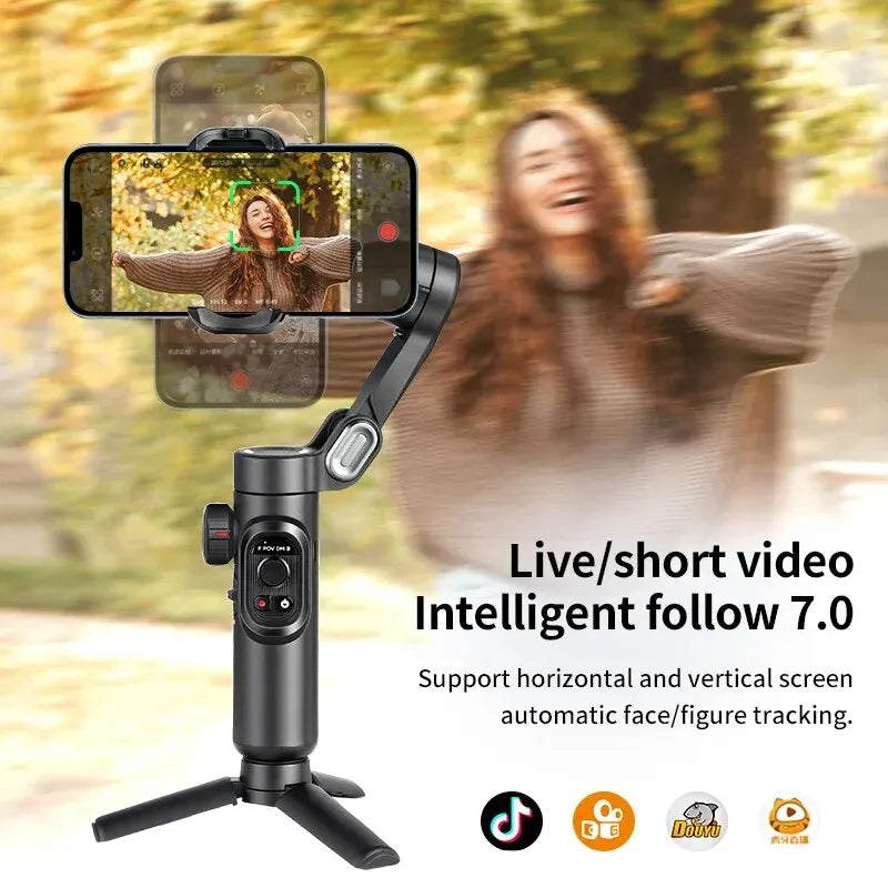 Gimbal aochuan smartxe 3-osiowy | śledzenie ai | płynne vlogi
