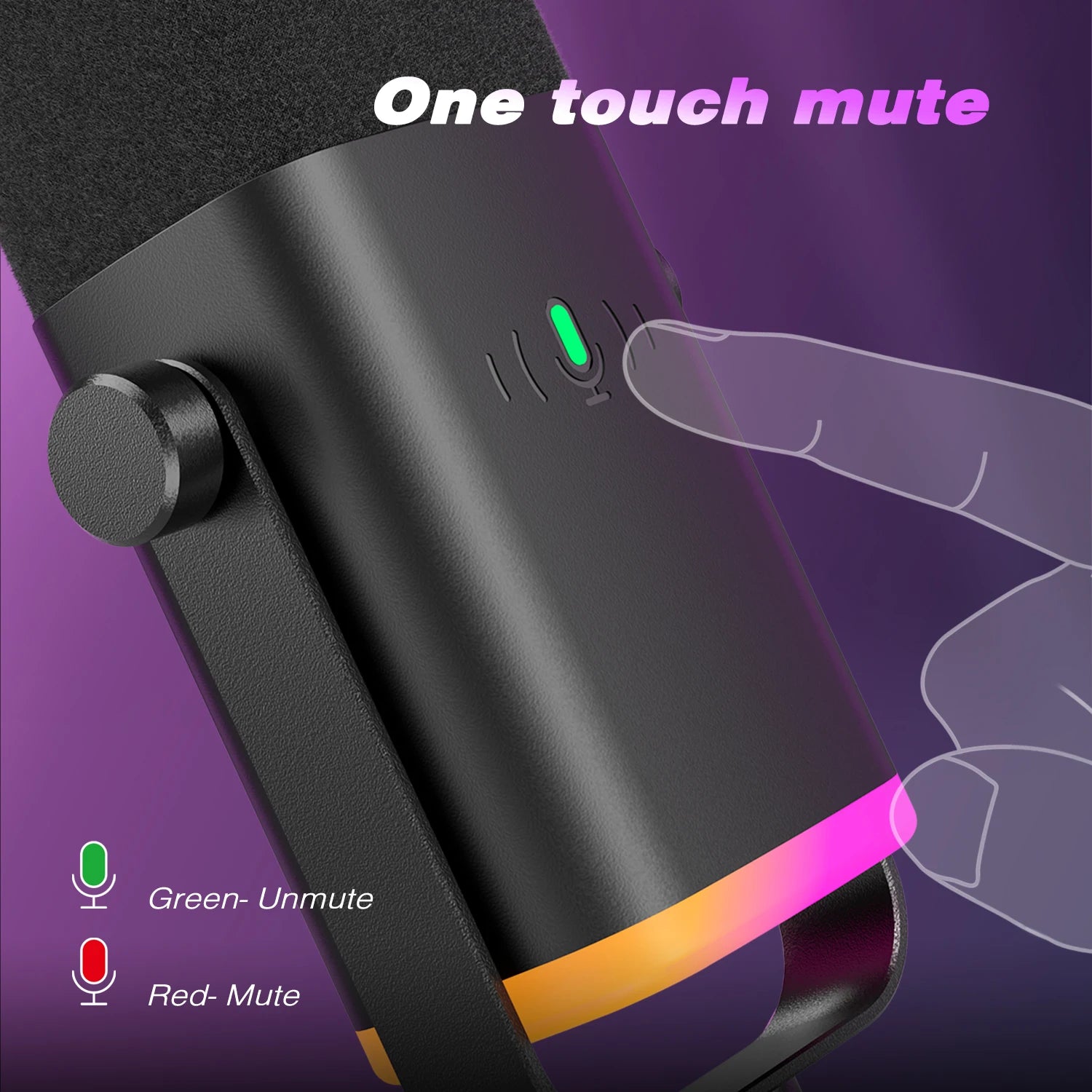 Mikrofon dynamiczny fifine am8 usb/xlr do gier z wyciszeniem i gniazdem słuchawkowym
