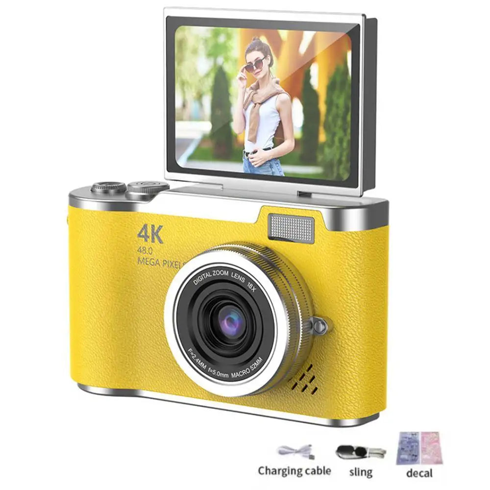 Aparat cyfrowy 4k 48mp | obrotowy ekran i stabilizacja obrazu