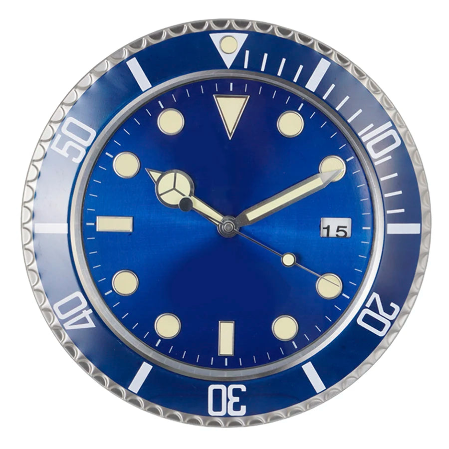 Luxury Modern Metal Wall Clock with Digital Luminescence