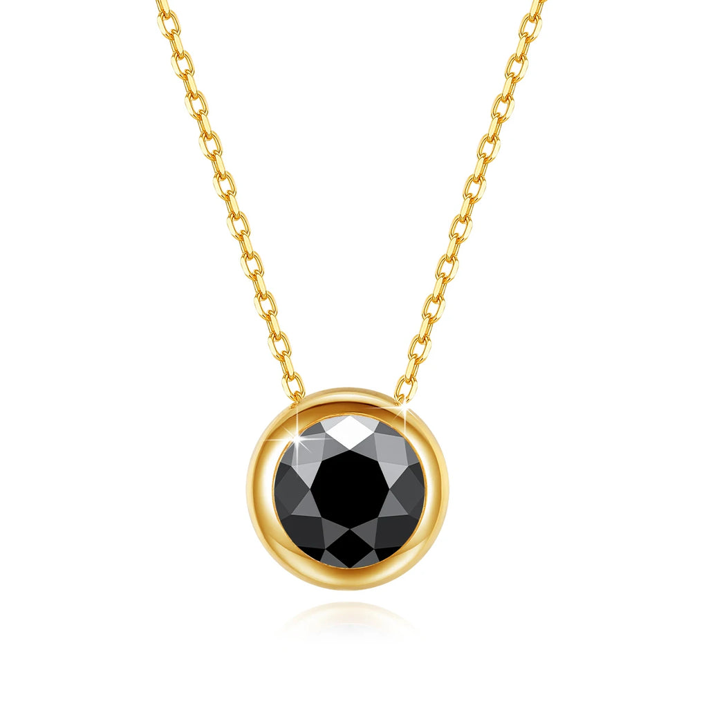 18k Gold Pink Moissanite & Diamond Pendant Necklace