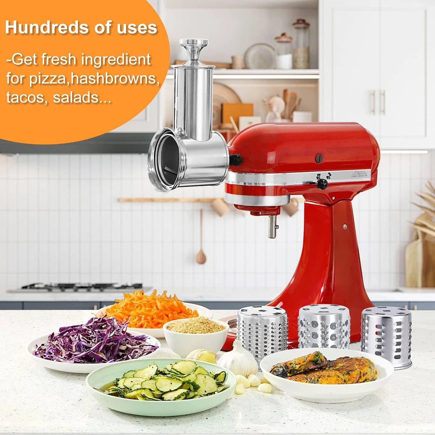 Nakładka krajalnica tarka do miksera kitchenaid – stal nierdzewna