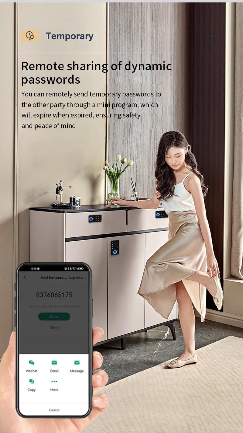 Invisible Biometric Drawer Lock - Smart Bluetooth & IC Card Security
