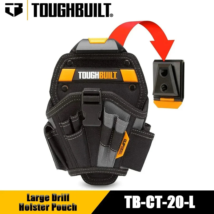Kabura na wiertarkę toughbuilt tb-ct-20-l – duża, wytrzymała kieszeń na pas narzędziowy