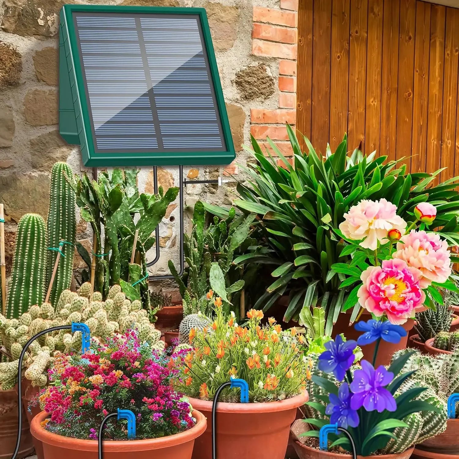 Solarny automatyczny system nawadniania kroplowego do ogrodu i na balkon