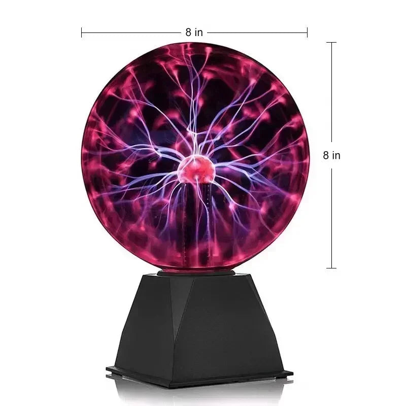 Lampa plazmowa 8 cali kontrolowana dźwiękiem - dotykowa lampka nocna led