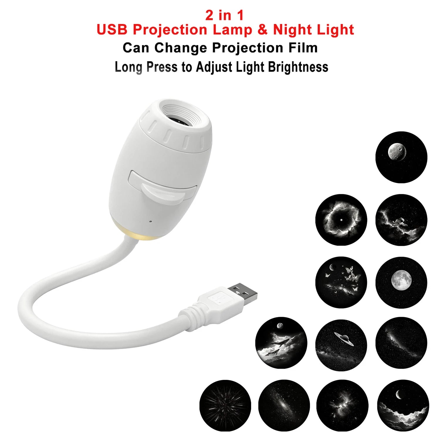 Projektor światła usb do samochodu | led oświetlenie wnętrza galaktyka saturn
