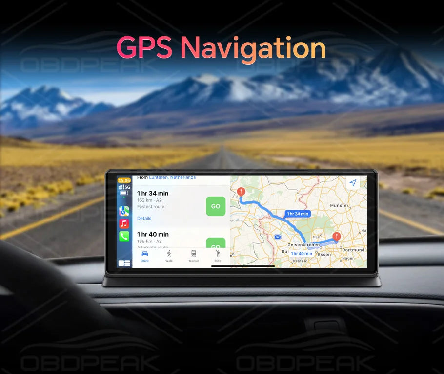K2 pro 11.3" 4k bezprzewodowy carplay android auto kamera samochodowa z gps i podwójnym obiektywem