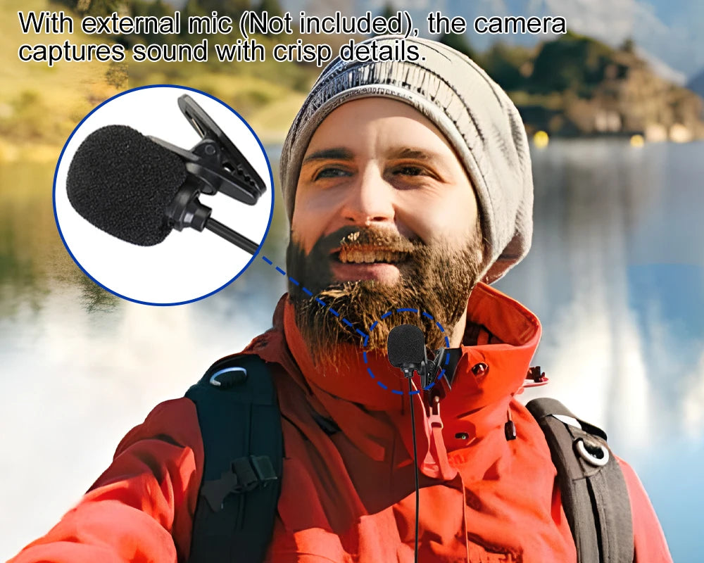 Ourlife mtr40 kamera akcji 5k z ekranem dotykowym 2 cale