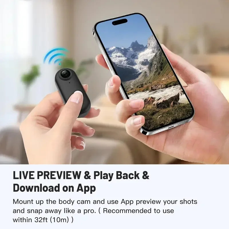 Kieszonkowa kamera sportowa 4k mini | idealna do vlogowania i sportu