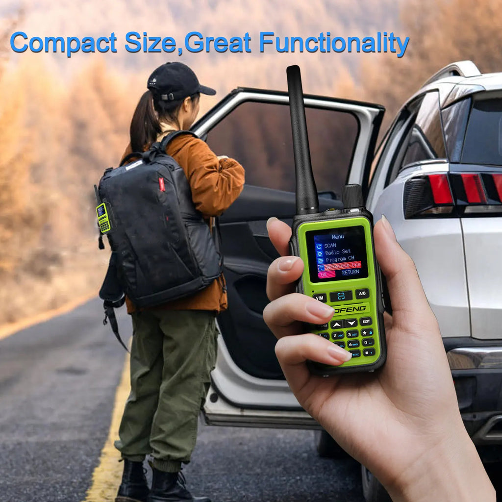 Baofeng uv-5r mini zestaw 2 sztuk dwuzakresowy radiotelefon kompaktowy 5w z odbiornikiem pasma lotniczego i ładowaniem usb-c