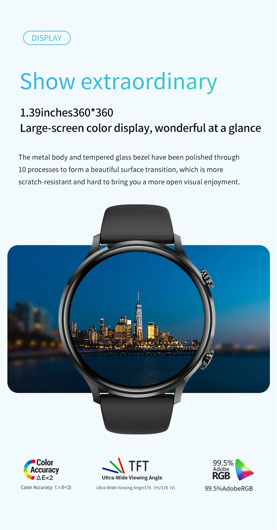 Vabena 2026 smartwatch dla kobiet i mężczyzn | amoled, gps, ip68