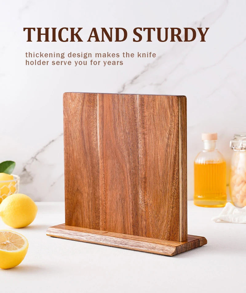 Premium Acacia Magnetic Knife Block - Organize & Display