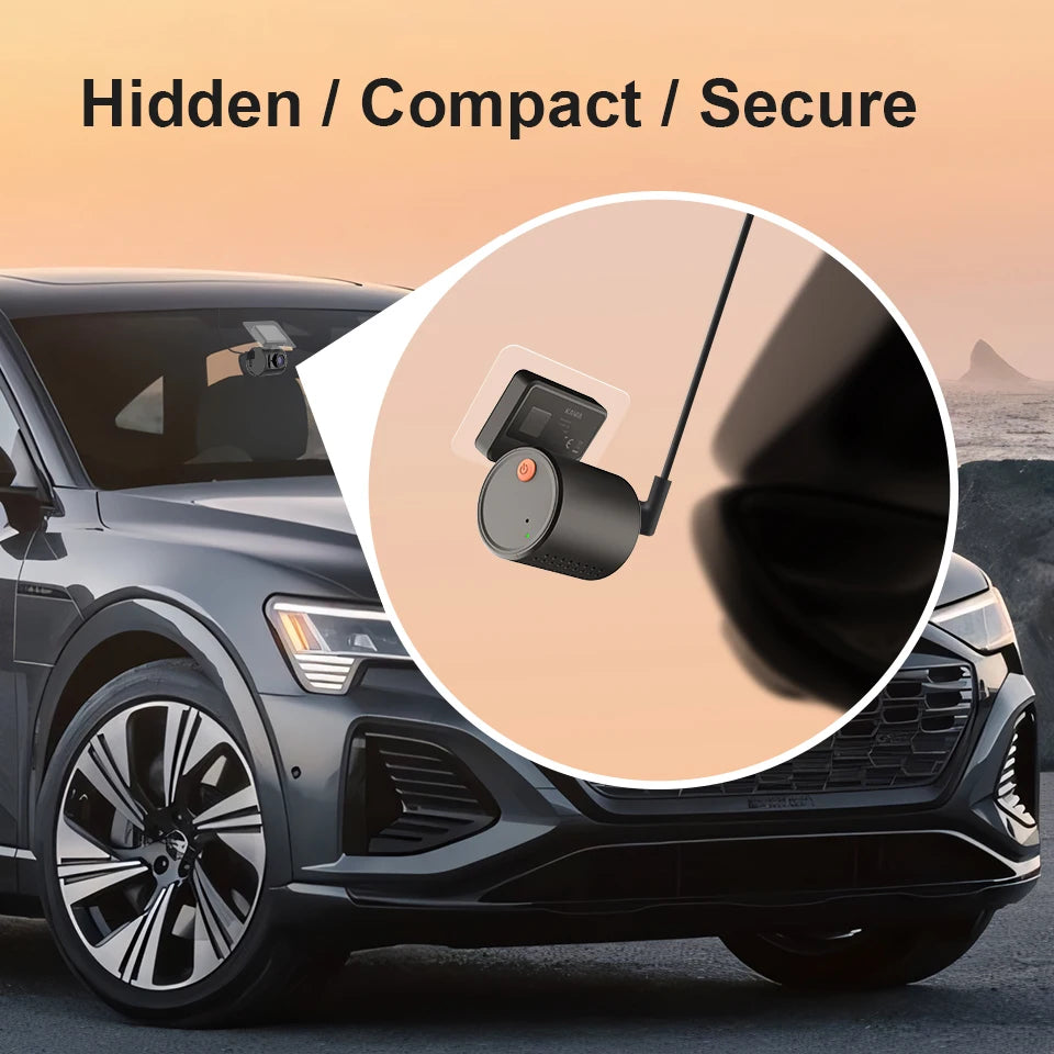 Kamera samochodowa kawa dash cam mini 3 - 2k, sterowanie głosem, noktowizja, wifi