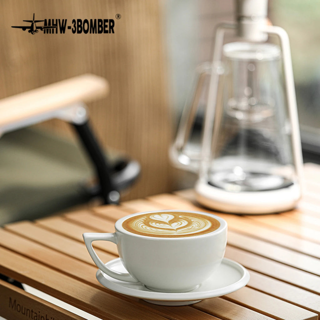 MHW-3BOMBER 280ml Ceramic Art Latte & Espresso Cup Set