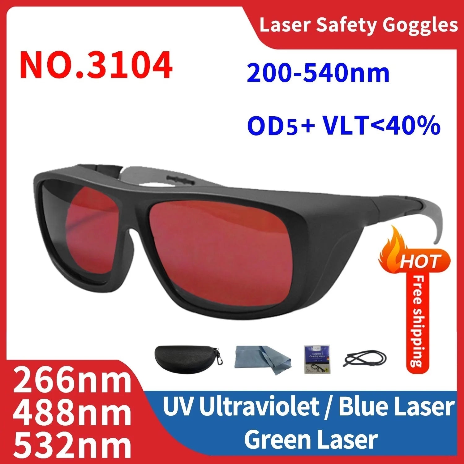 Okulary ochronne laserowe – ochrona oczu uv, ir, ipl, fpv 1064nm, 532nm