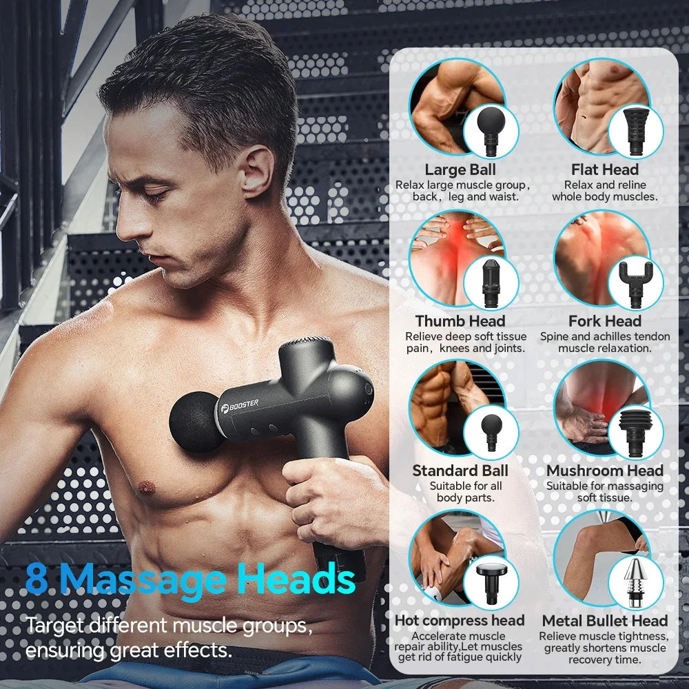 Booster Massage Gun - Electric Neck & Body Fascia Massager for Muscle Recovery