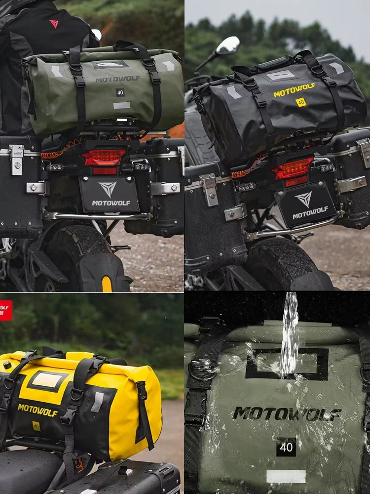 Wodoodporna torba motocyklowa na bagaż | suchy plecak rolowany | 20l, 40l, 66l