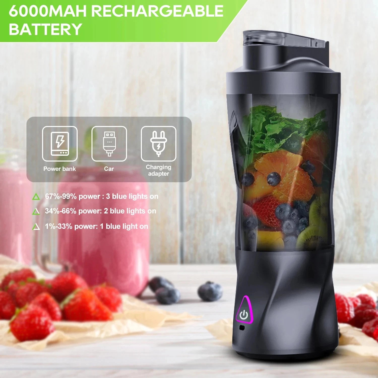 Przenośny blender i wyciskarka usb – 700 ml