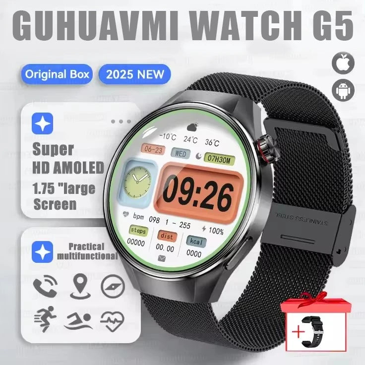 Smartwatch g5 plus | 1.75" hd amoled, gps i monitor aktywności