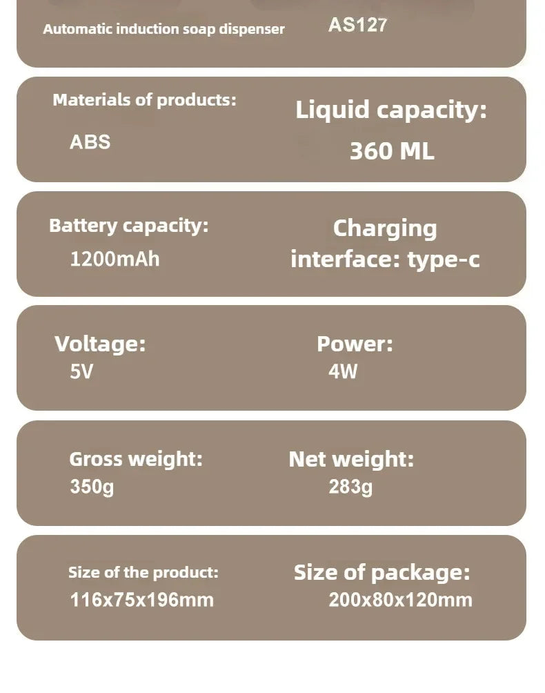 Automatyczny dozownik mydła z czujnikiem – bezdotykowy spieniacz ścienny
