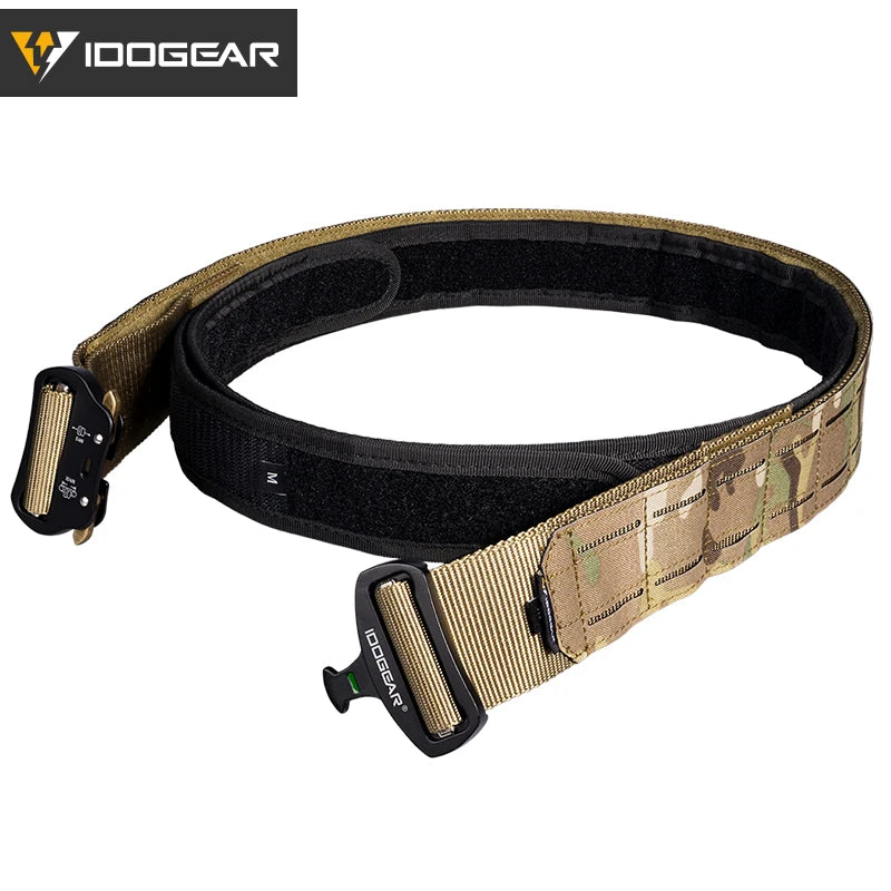 Pasek taktyczny idogear 2-calowy z szybkozłączną klamrą i laserowo wycinanym systemem molle