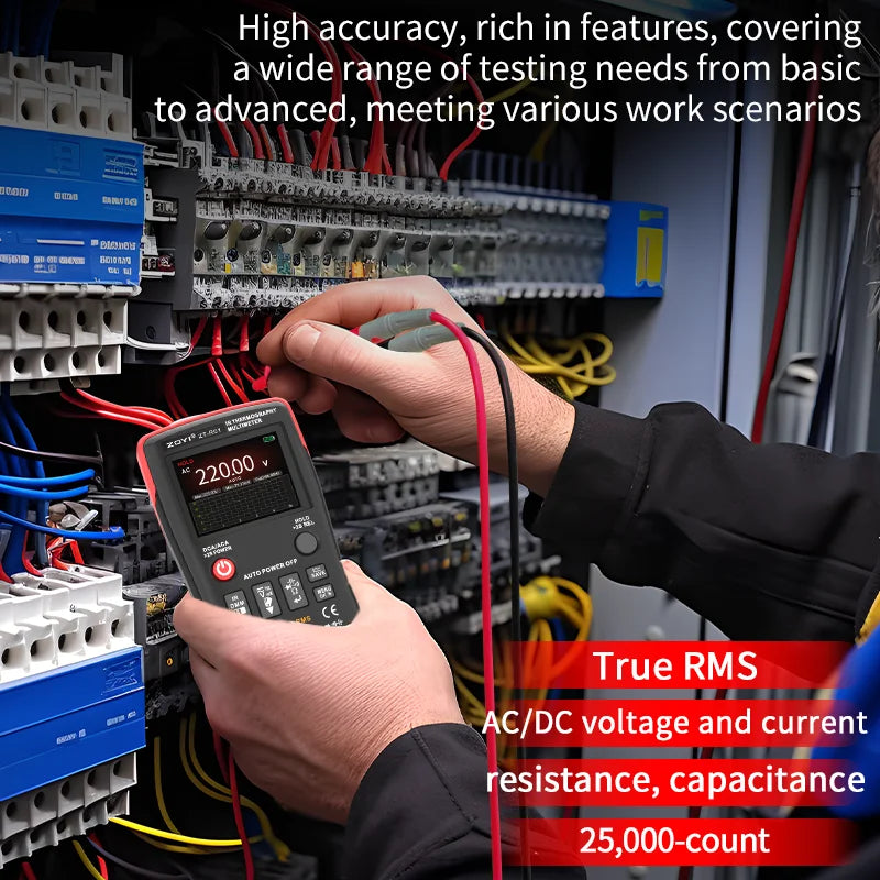 ZOYI R01 Thermal Imager Multimeter: 2-in-1 Infrared Thermometer Electrical Tester
