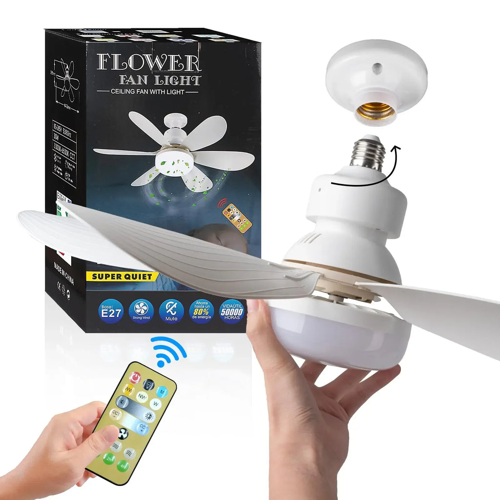Wentylator sufitowy led vabena 40w e27 ze zdalnym ściemnianiem