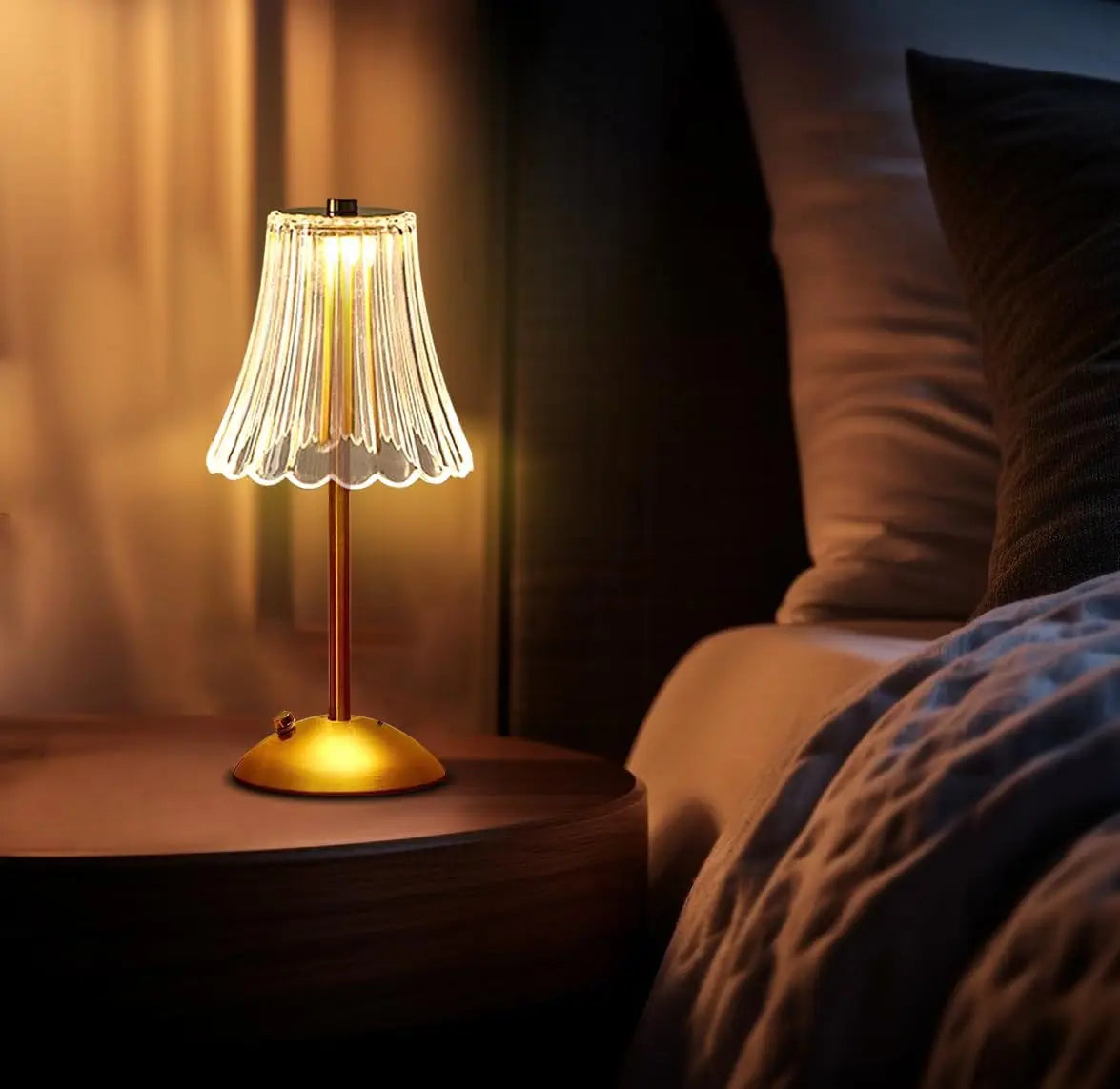 Lampa stołowa led dbf bezprzewodowa, dotykowa z regulacją jasności