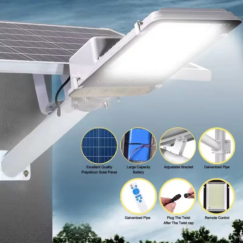 Vabena aluminiowa lampa solarna 8000mah – zewnętrzna lampa ścienna led