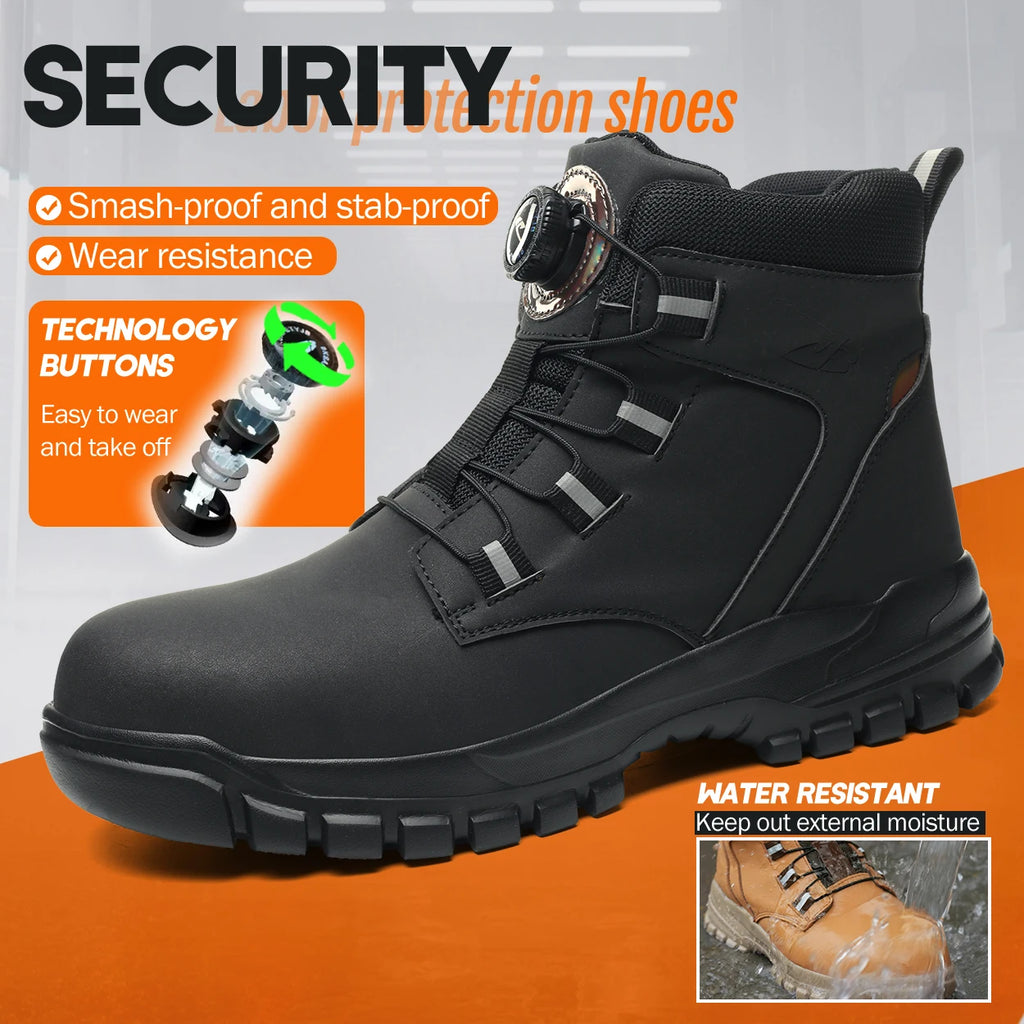 Waterproof Steel Toe Industrial Work Boots - Ultimate Protection