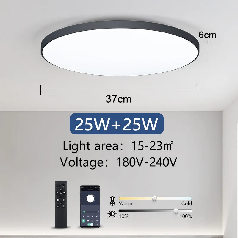 MARPOU Dimmable LED Ceiling Lamp - Modern Bedroom Lighting