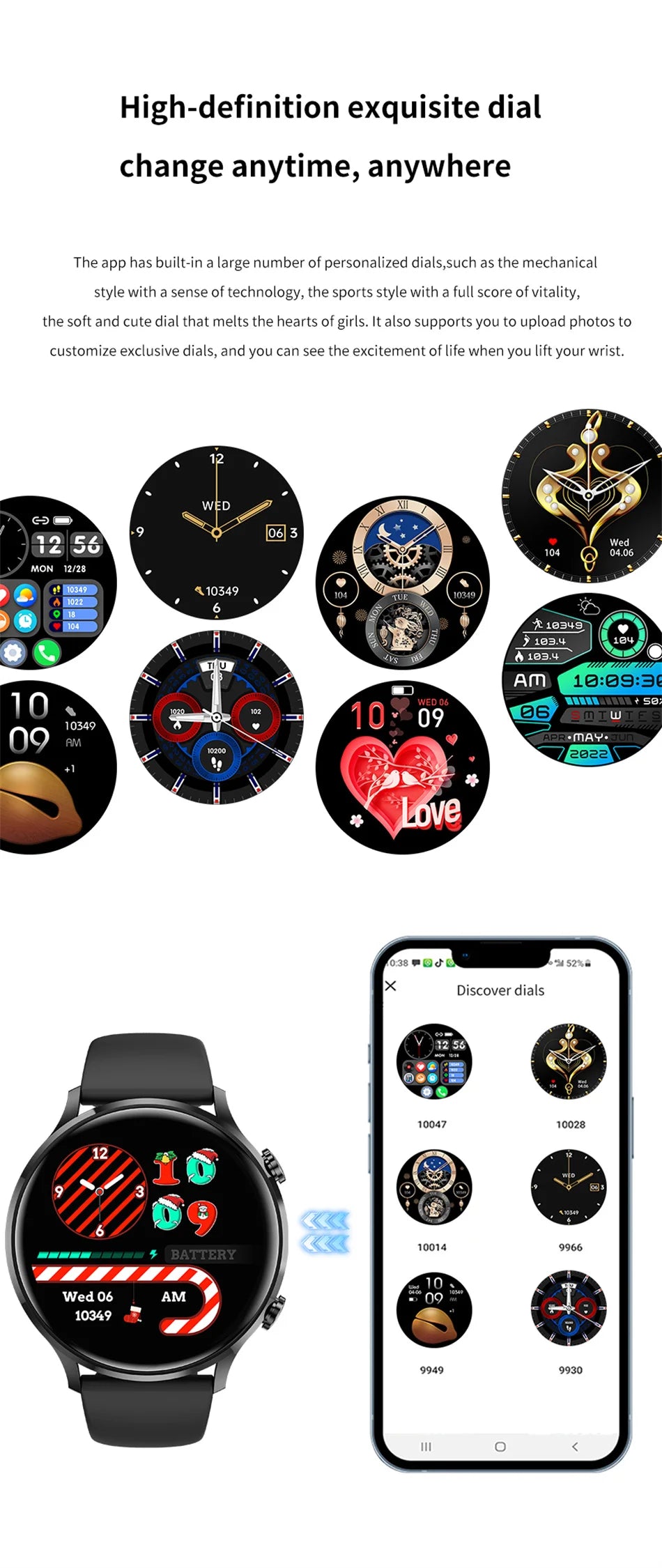 Vabena 2026 smartwatch dla kobiet i mężczyzn | amoled, gps, ip68