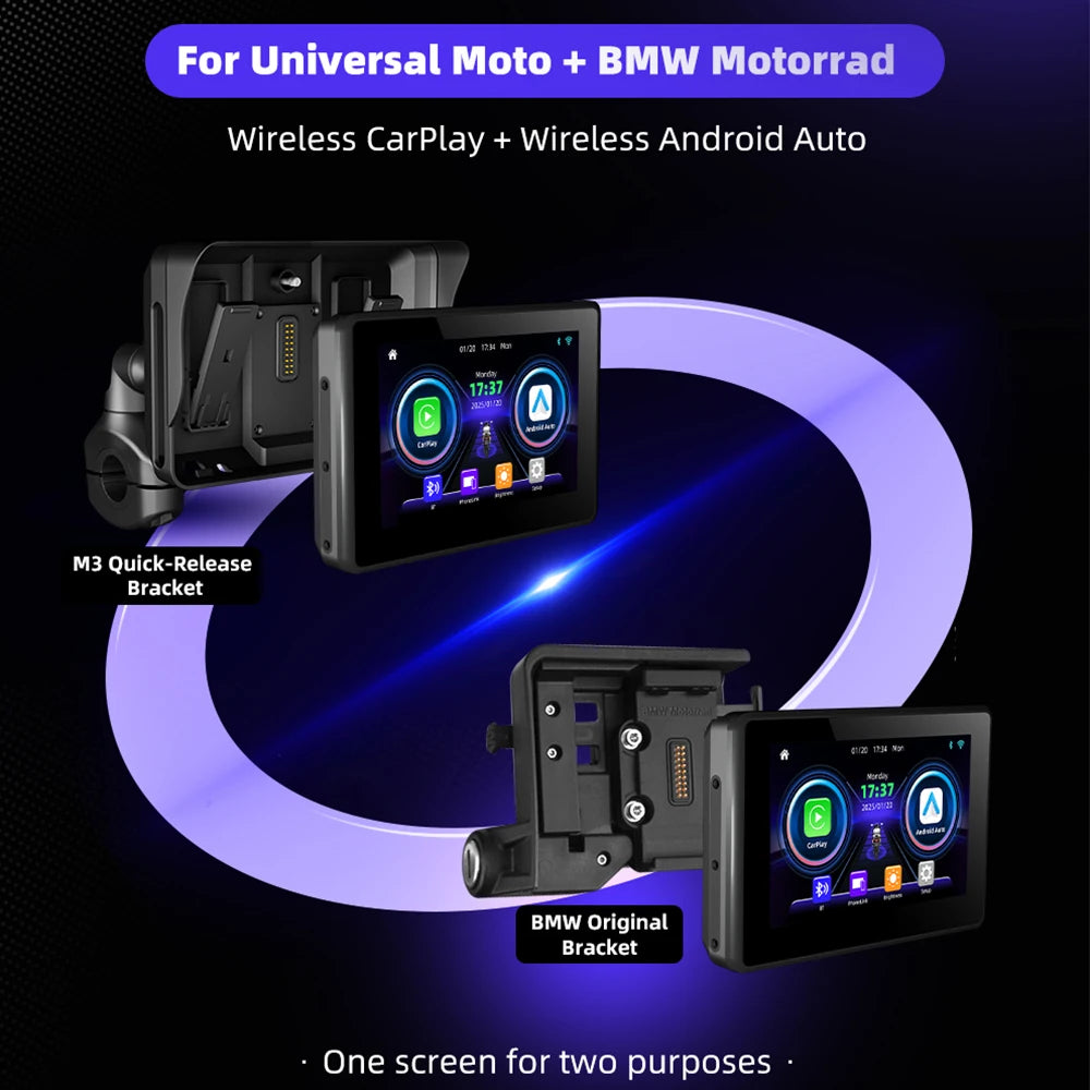 Ekiy bezprzewodowa nawigacja carplay android auto dla motocykli bmw gs & xr