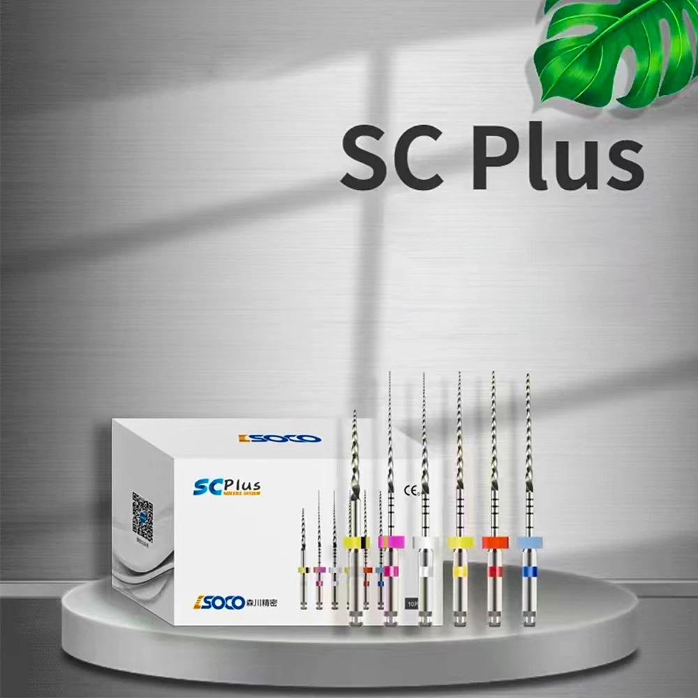 Soco plus 6 sztuk niklowo-tytanowe aktywowane termicznie pilniki obrotowe do kanałów korzeniowych dla endomotorów