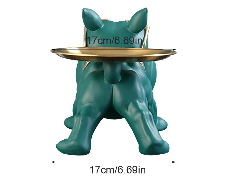 Statuetka buldoga skarbonka i schowek - figurka psa 30cm żywica