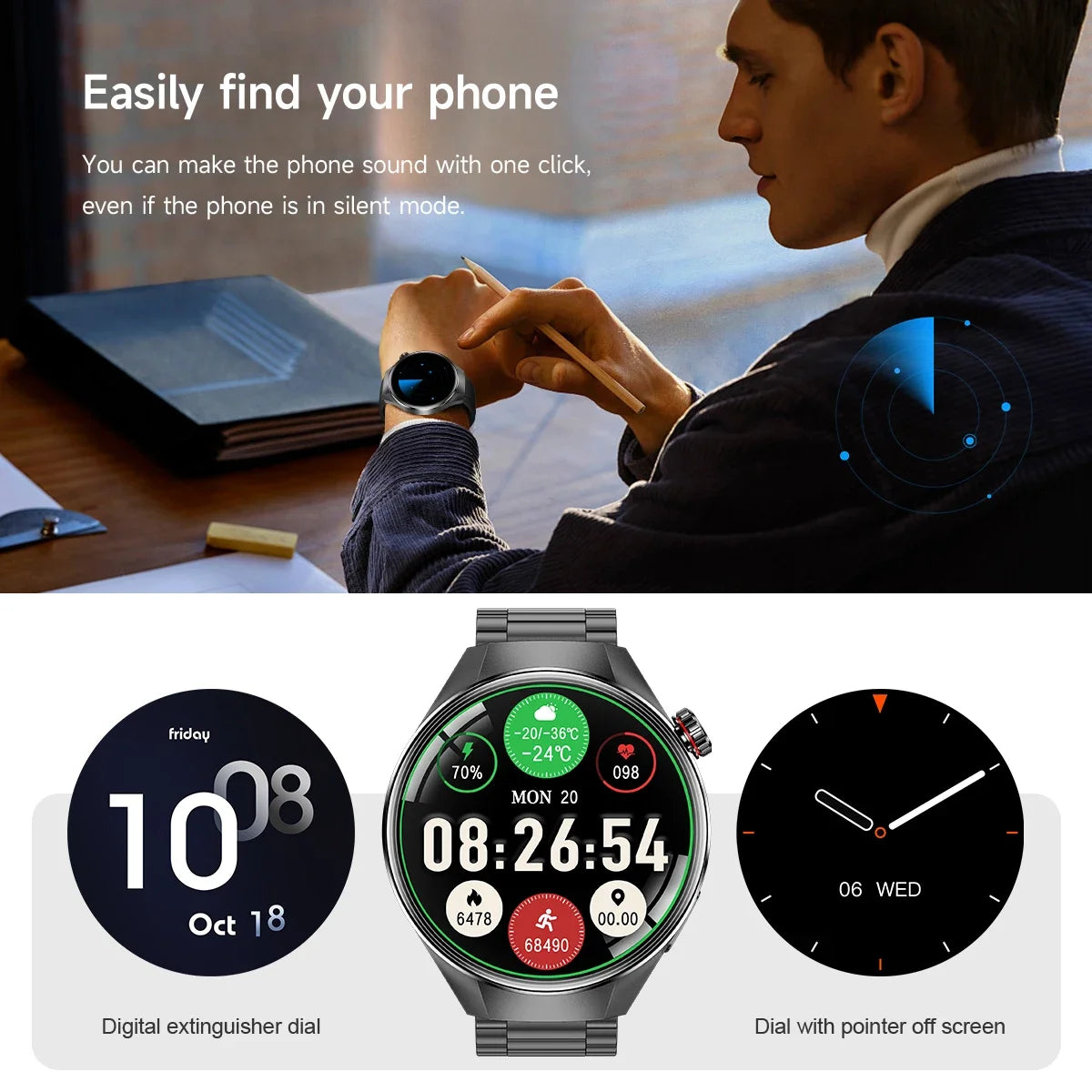 Smartwatch g5 plus | 1.75" hd amoled, gps i monitor aktywności