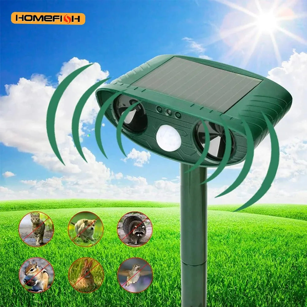 Solar Ultrasonic Animal Repeller | Garden & Yard Pest Control