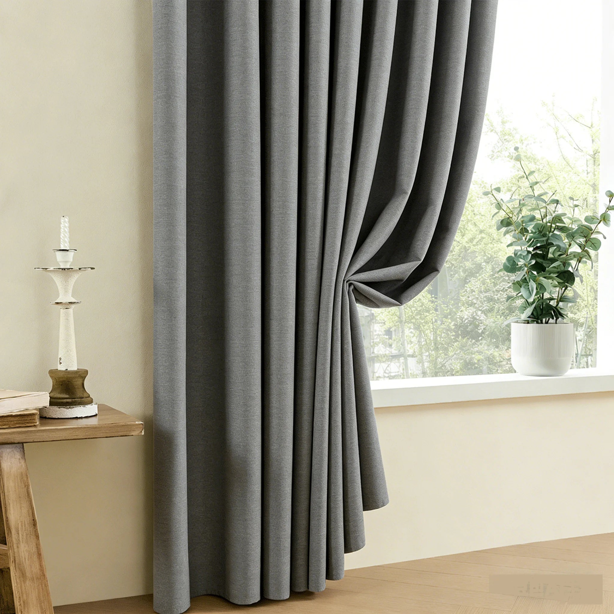 Modern Minimalist Blackout Curtain | Heat Insulating Bedroom Drape