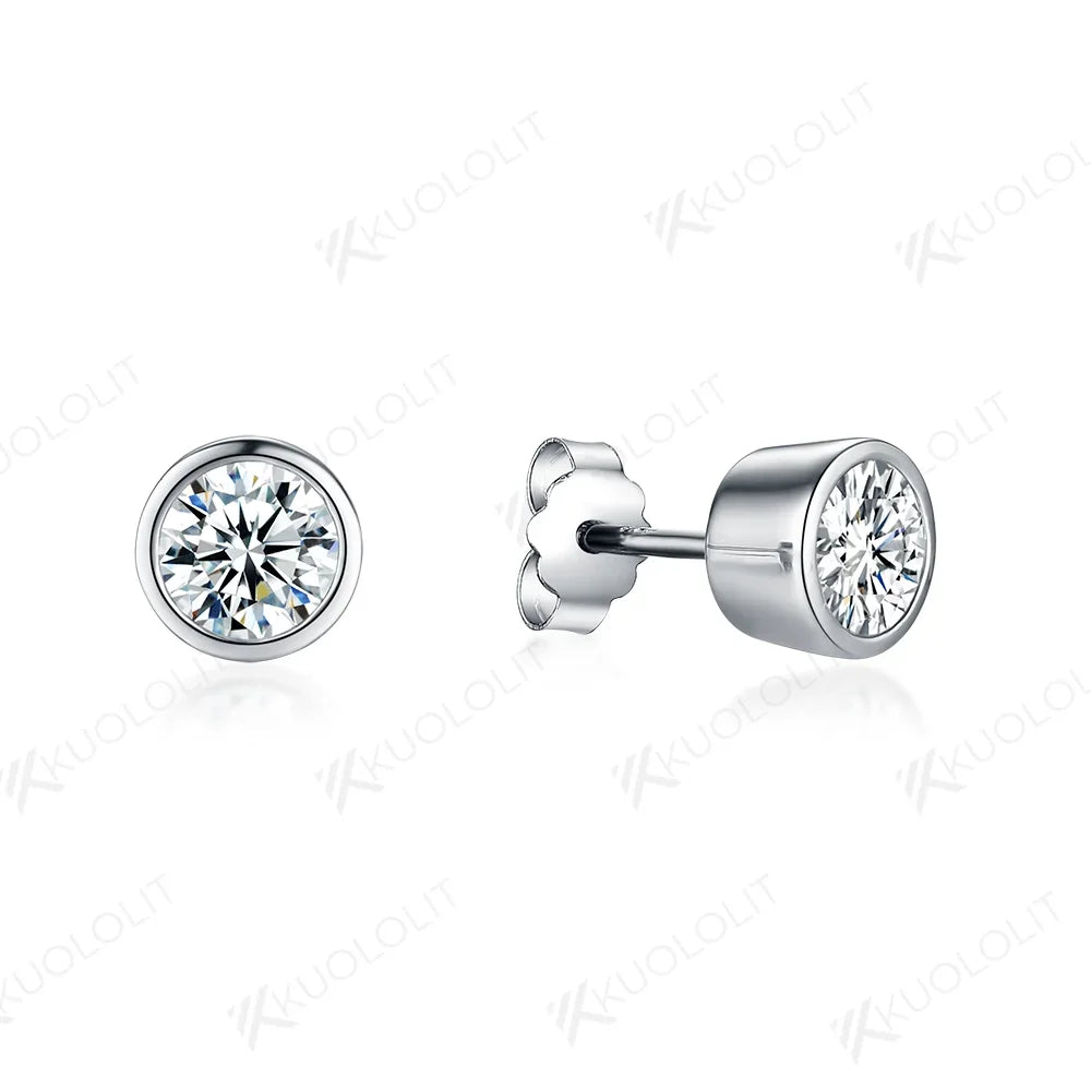 Kuololit Lab Grown Diamond Engagement Earrings - 18K/14K/925 Studs