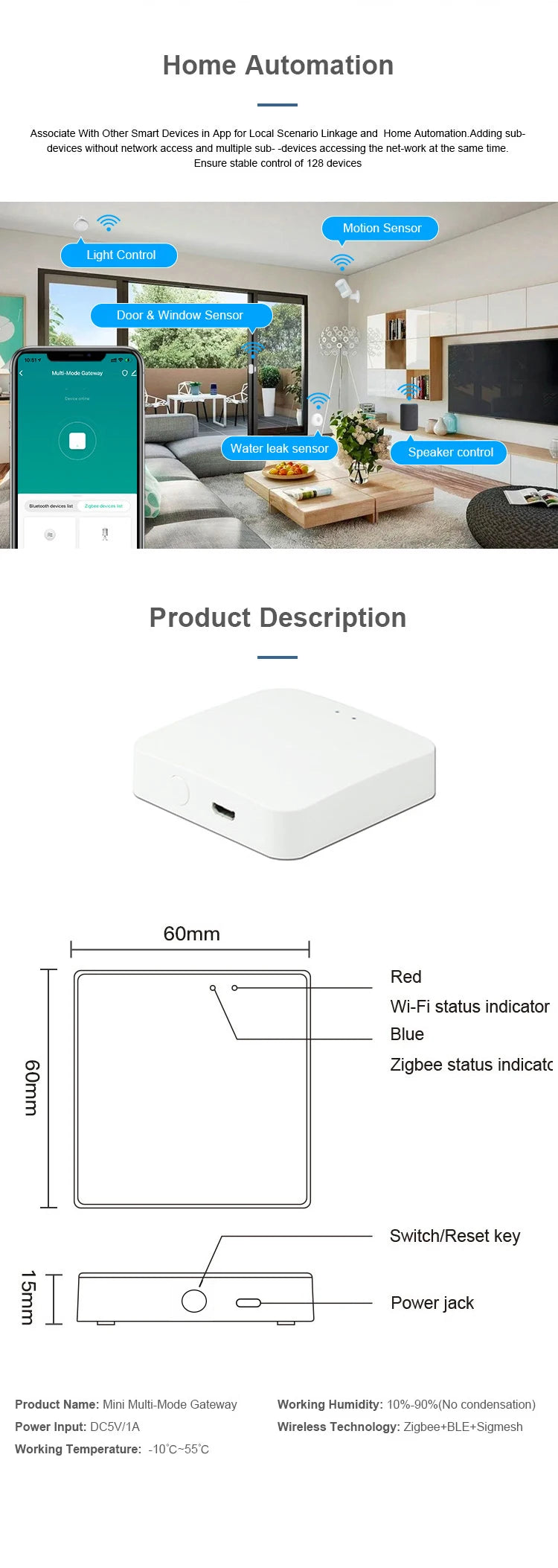 Bramka tuya multi-mode – koncentrator bluetooth i zigbee do inteligentnego domu