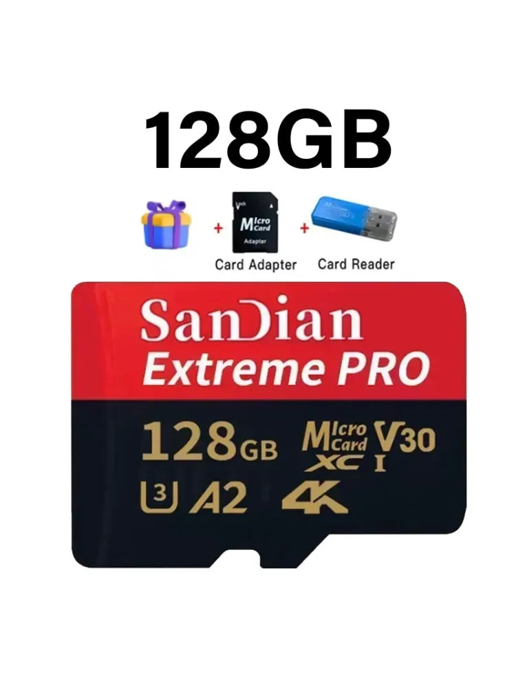 High-Speed Micro SD Card U3 V30 for 4K UHD Video & Apps | 128GB-512GB