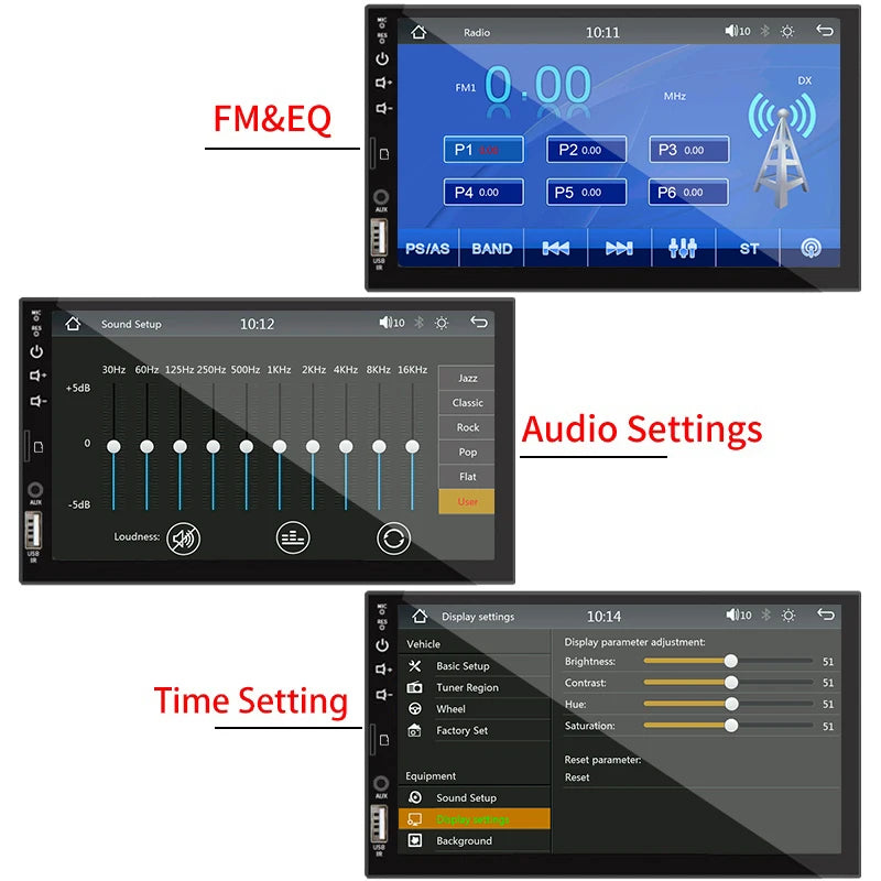 Radio samochodowe hippcron 7 cali 1 din - odtwarzacz multimedialny carplay android auto
