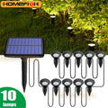 10-w-1 solarne lampy ogrodowe rgb - wodoodporne reflektory zewnętrzne ip65